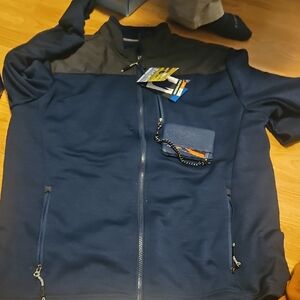 Orvis Men's Bonded Mesh Full-Zip Jacket Dress Blues/Gray